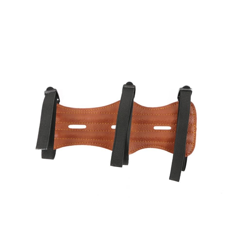 Brown 3-strap Armguard with Vent Holes
