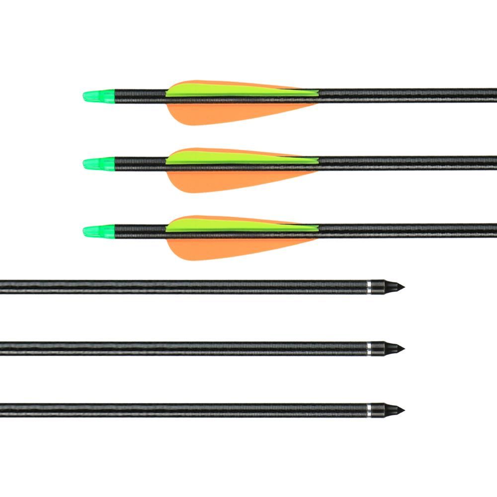 32" 7.8mm Spine 650 Fiberglass Arrows Green Nocks