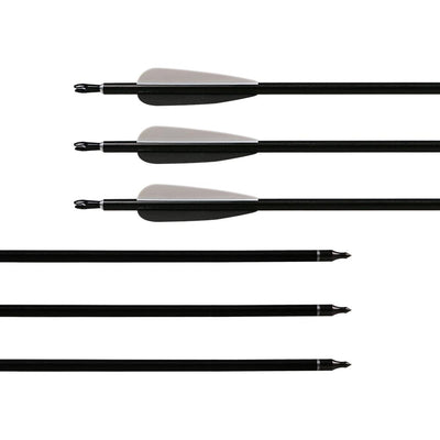 31.5" 7.6mm Black Aluminum Arrows
