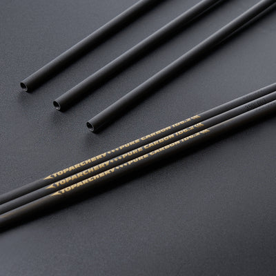 TopArchery 33" ID 6.2mm Straightness 0.003 Spine 300/350/400/500/600 Pure Carbon Archery Arrows Shafts Black