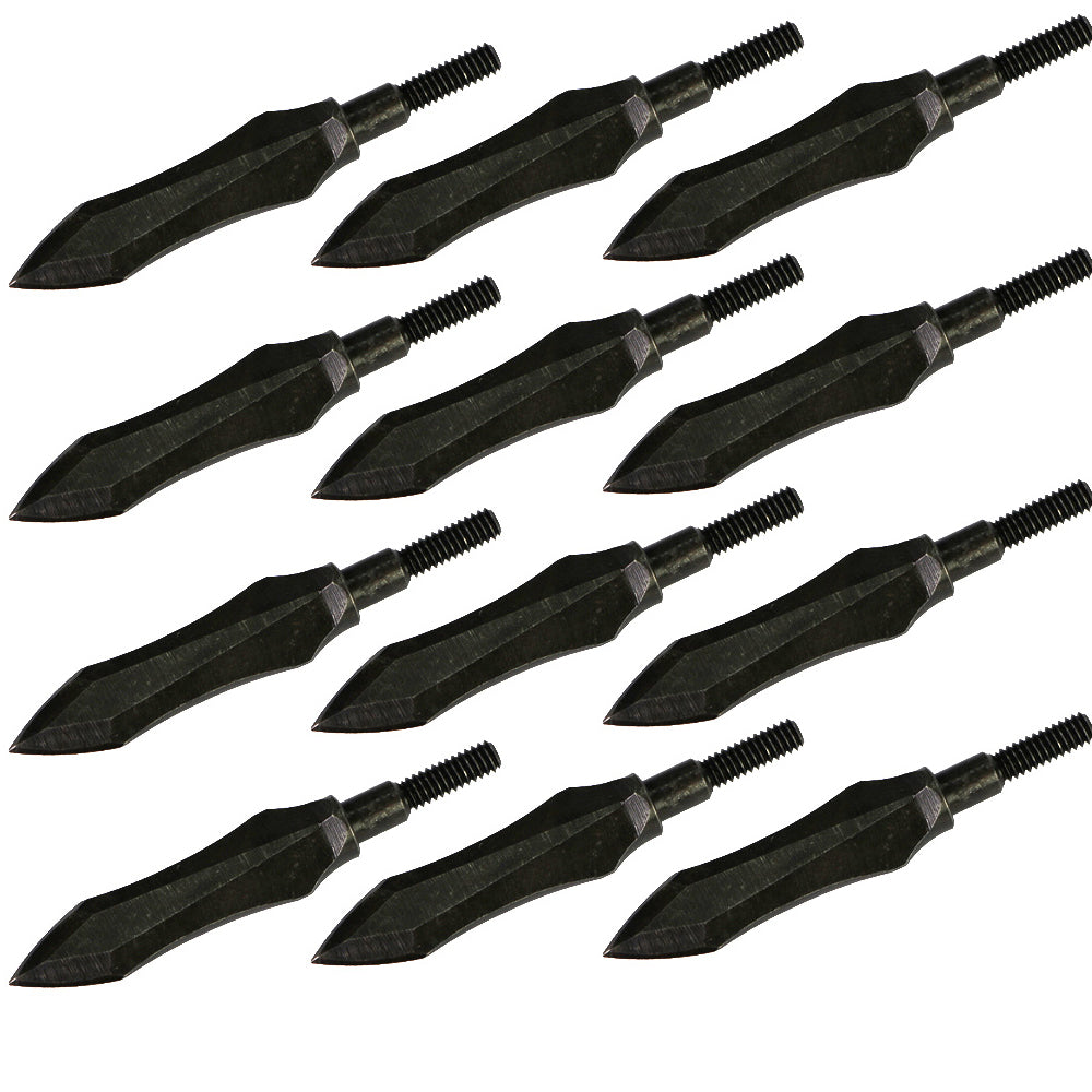 12x Spine 550 HuntingDoor Carbon Arrows and 12x Carbon Steel Arrowheads