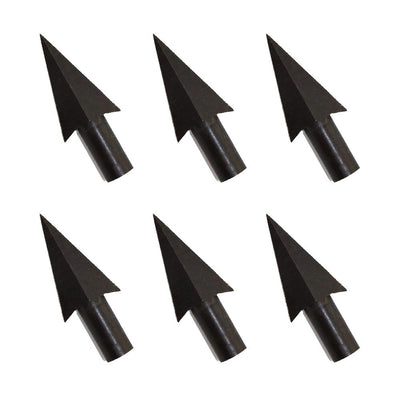 6x Black 3-Blade Glue-on Broadheads