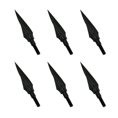 6x 150-grain Black 3-blade Spiral Broadheads