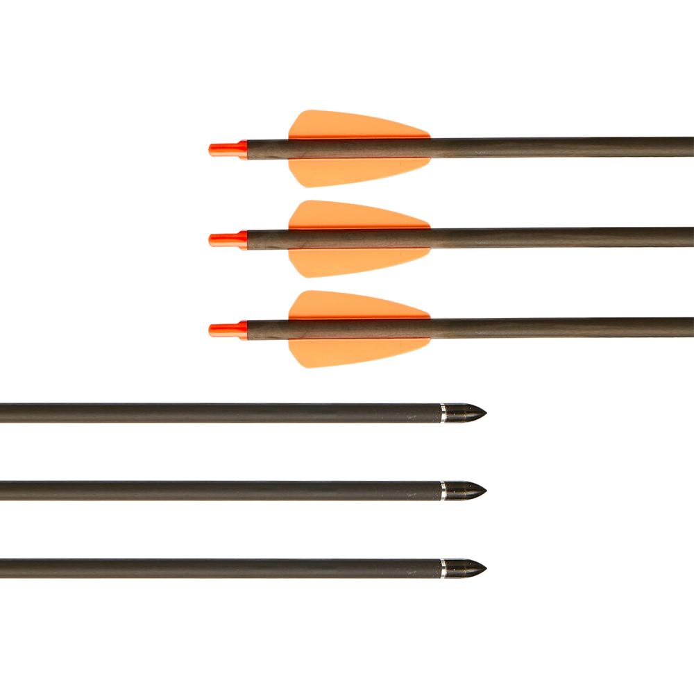 thumbnail image 2 of 12Pcs 20'' Hunting Crossbow Bolts Archery Carbon Arrows / Broadheads Arrow Tips 2 of 14