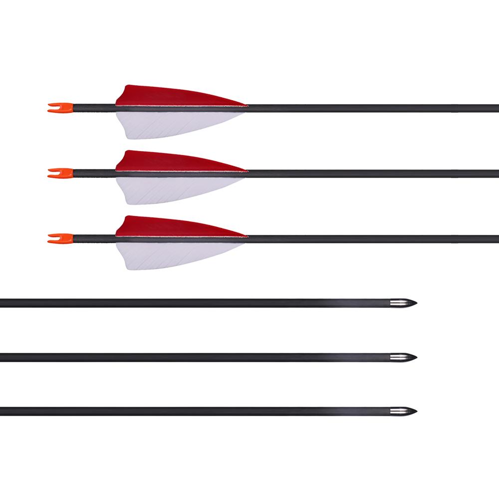 29" 6mm Fletched Pure Carbon Arrows