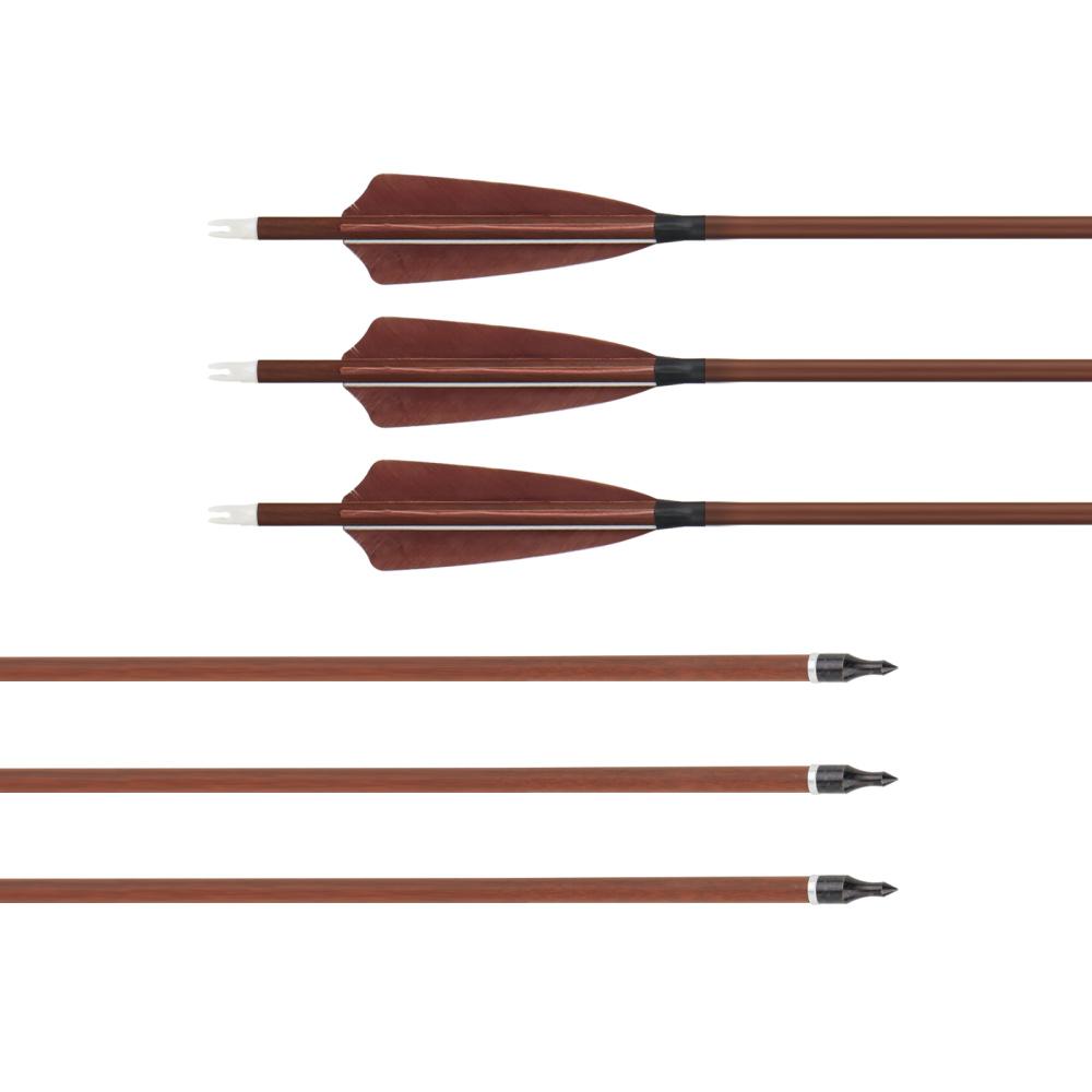 32.5" Spine 400 Wood Pattern Pure Carbon Arrows