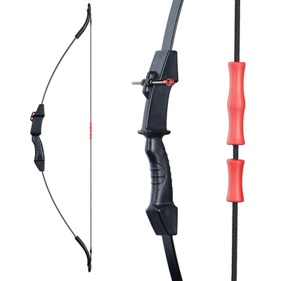 Kids Takedown Black Archery Bow with 4 Sucker Arrows String Sight Finger Saver