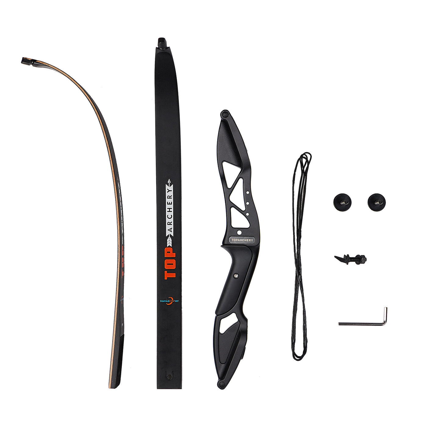 56" TopArchery Takedown Archery Recurve Bow Carbon Arrows Kit Aluminum Riser Accessories Hunting 30/35/40/45/50lbs