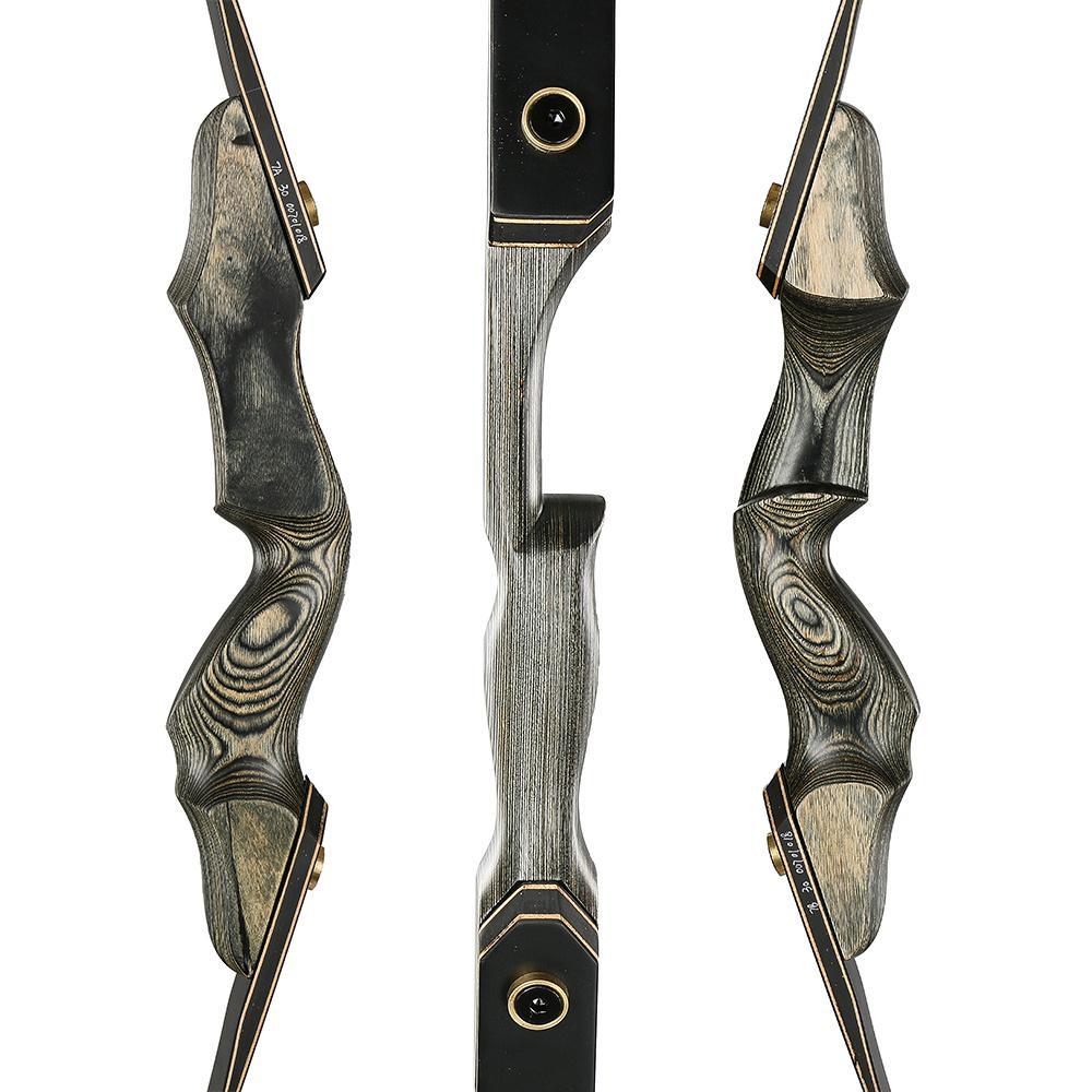 60" Laminated Takedown Recurve Bow 12x 0.003 Straightness Spine 300 Pure Carbon Arrows