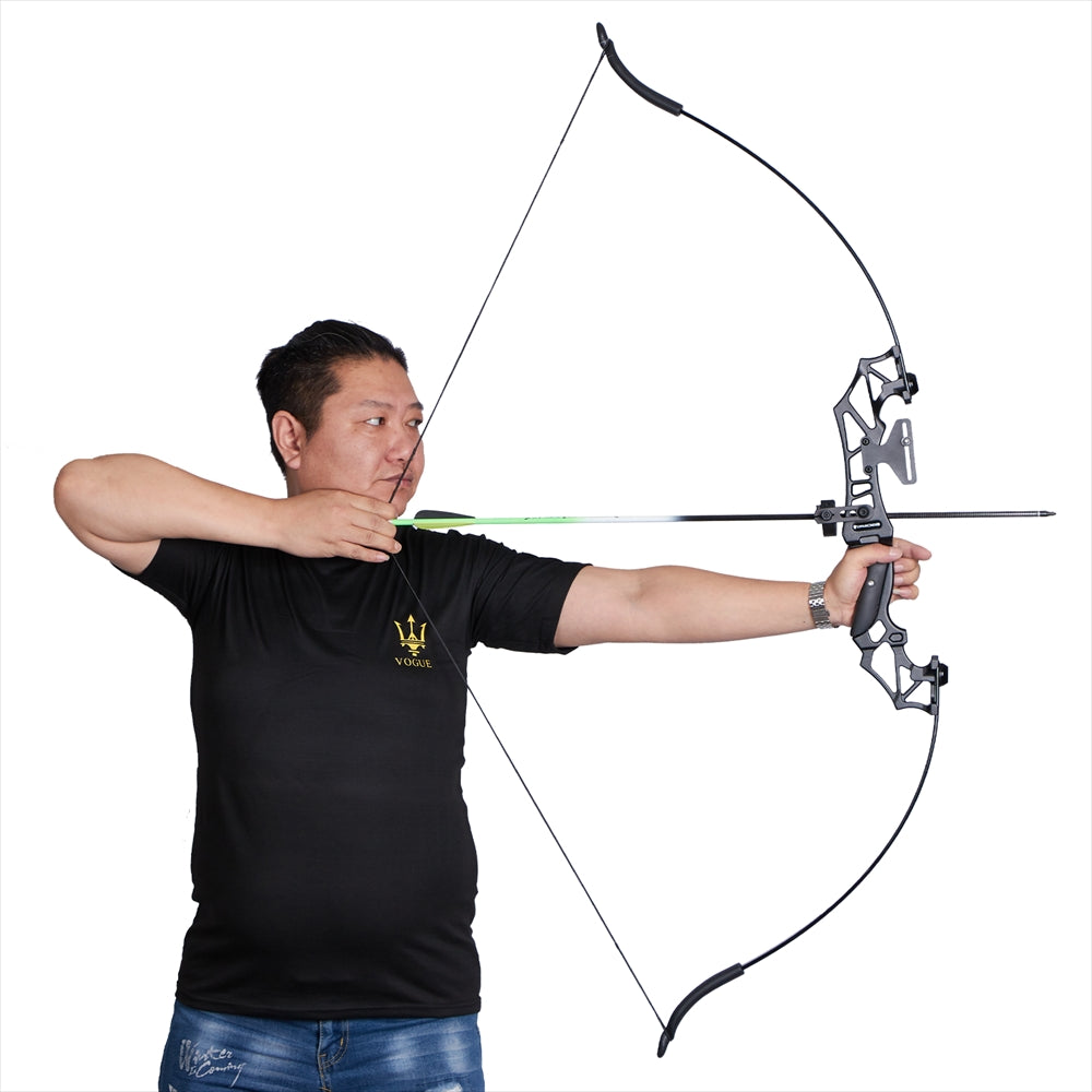 TopArchery 20/30/40/55lbs Black Takedown Archery Recurve Bow with Sight Arrow Rest Bowstring Stabilizer Finger Tab