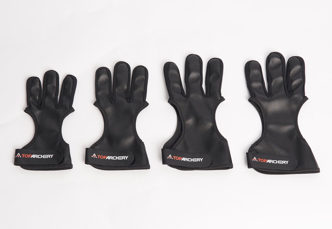 TopArchery Dark Shadow S/M/L/XL Size Black Finger Tab Glove PU Leather Archery Hunting Practice