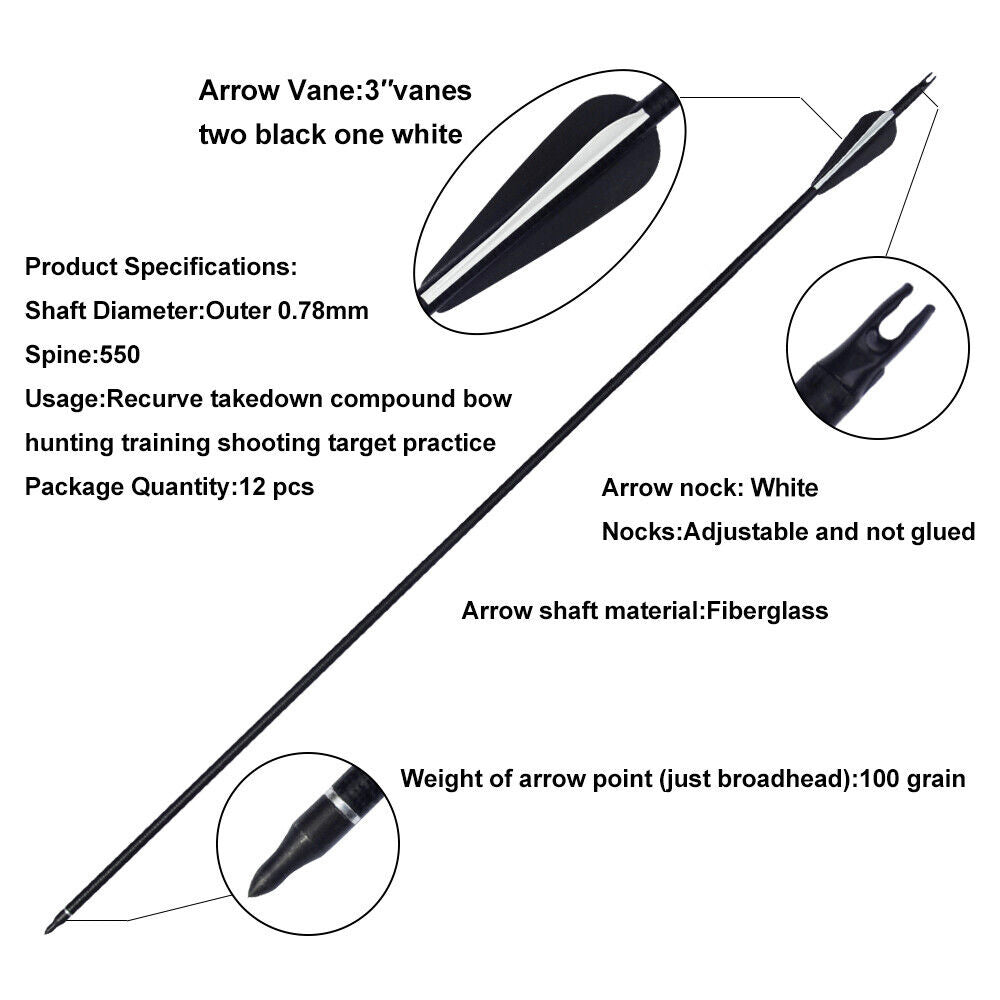 20-55lb Archery Takedown Recurve Bow Kit 51" Right Hand Adult 12x Arrows Hunting TopArchery Flying Eagle