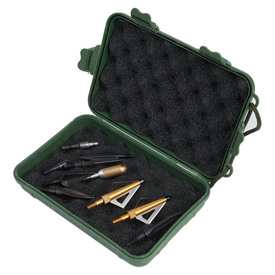 Green Archery Arrowhead Broadhead Box Plastic PVC