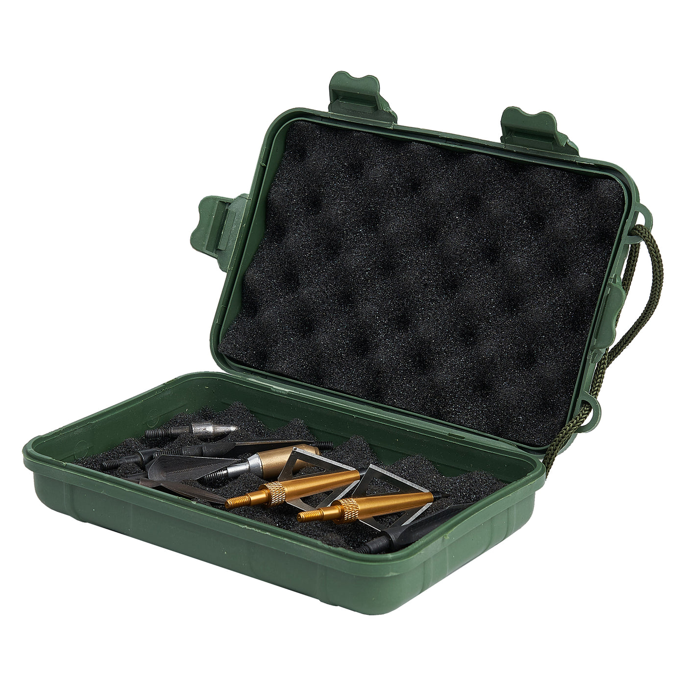 Green Archery Arrowhead Broadhead Box Plastic PVC