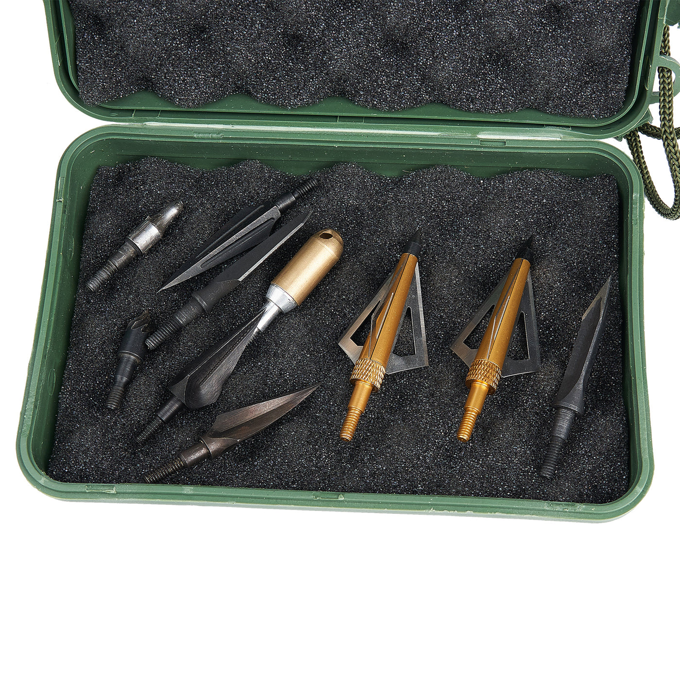 Green Archery Arrowhead Broadhead Box Plastic PVC