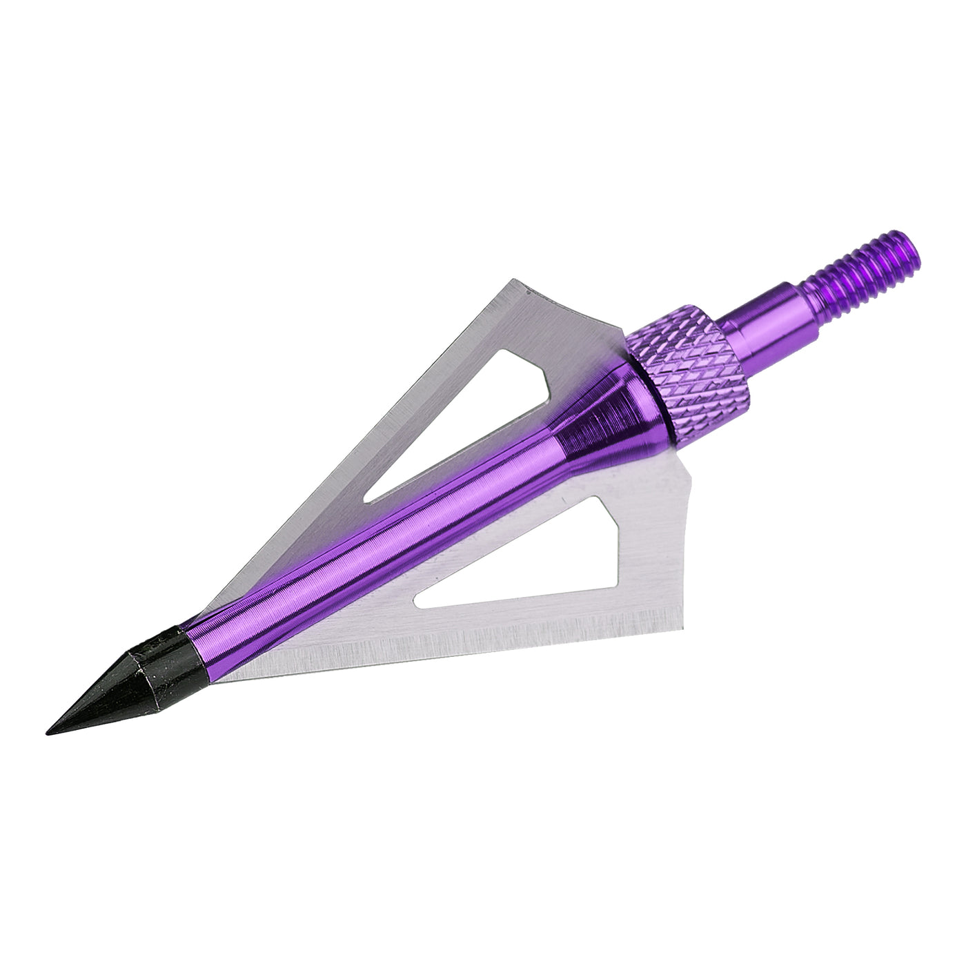 12x 100-grain Screw-in Archery Broadheads Purple/Silver