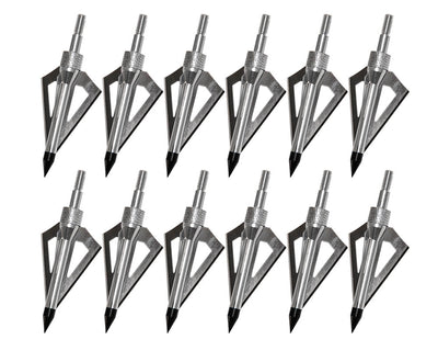 12x 31" Mixed Carbon Arrows and 12x 125-grain Screw-in Silver Broadheads