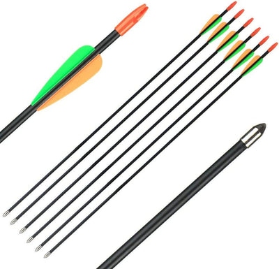 Kids Youth 27-28" Fiberglass Archery Arrows Training with Adjustable Telescopic Arrow Tube Quiver Practice for Children Woman Beginner