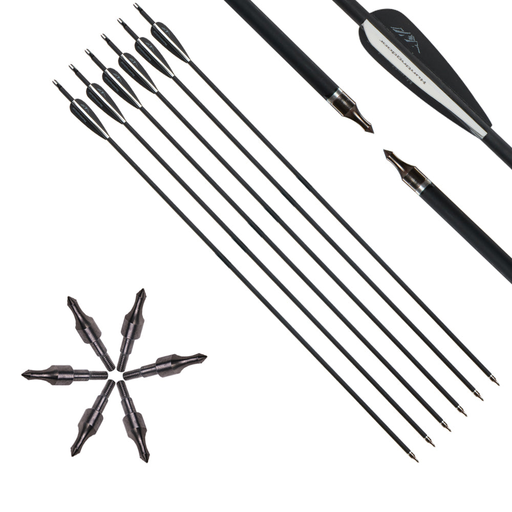 TopArchery Archery 60" Takedown Hunting Recurve Bow and 6 Arrows Set for Adults Practice Competition Longbow Kit 25-50lbs