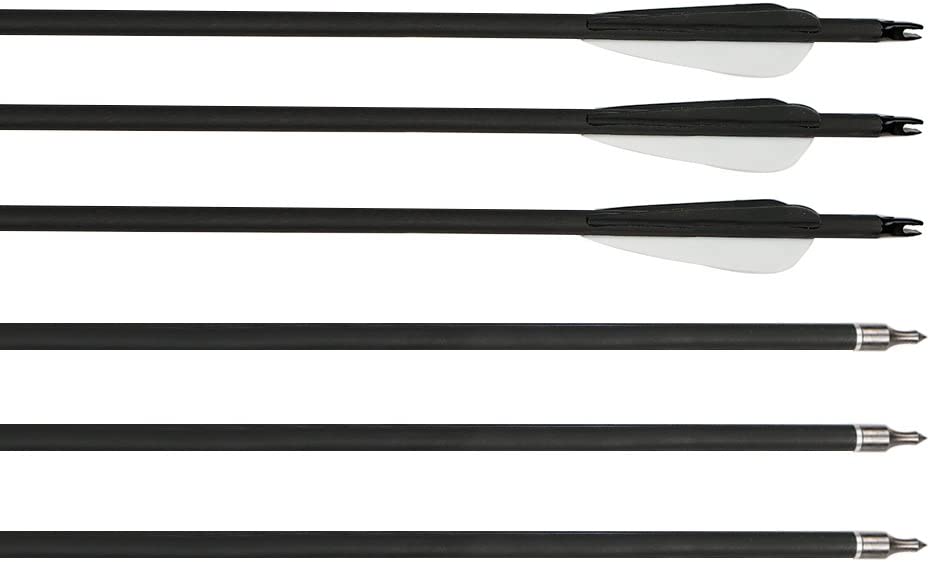 Archery 32" Carbon Arrows with Arrows Quiver for Compound & Recurve Bow Practice