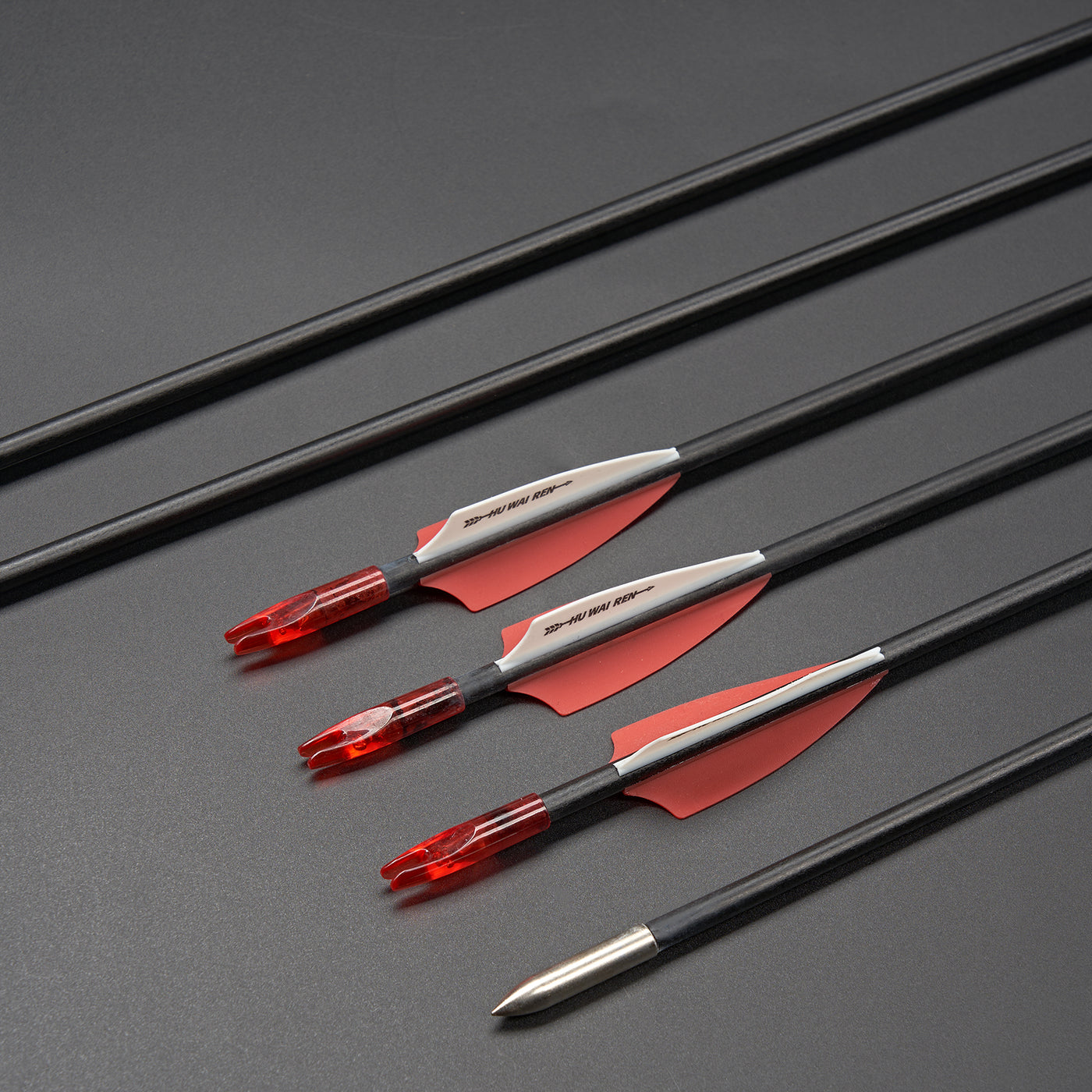 31" Skinny Slim OD 6mm Spine 1000 3" Shield Plastic Vanes Fiberglass Archery Arrows Fixed Tips for Compound Bows