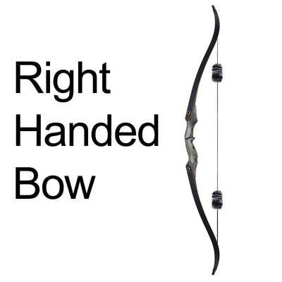 60" Archery 25-50lbs Takedown Recurve Bow Carbon Arrows Kit Wood Riser Left/Right Handed Hunt Shooting Sport Recreational Hiking