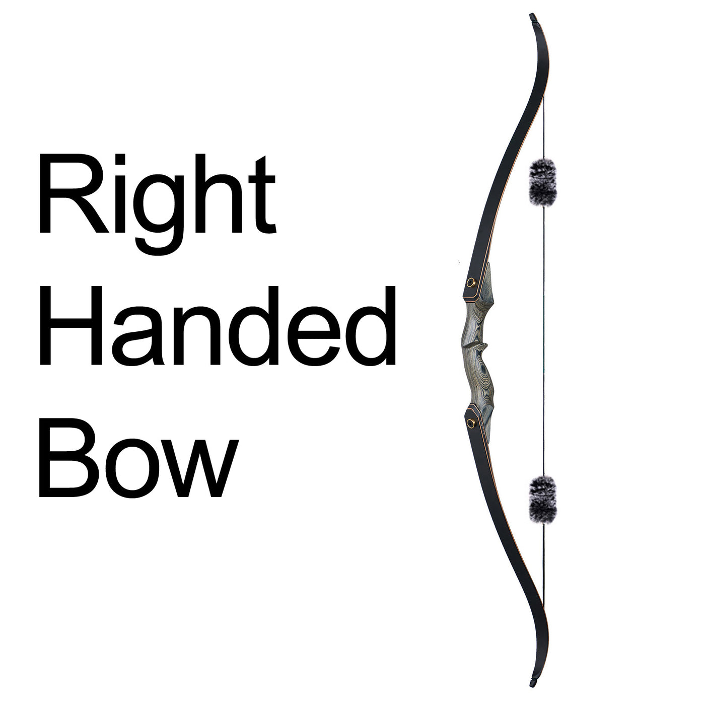 60" Wood Laminated Takedown Recurve Archery Bow Left Right Hand Hunting Target Practice 25-50lbs