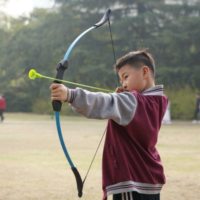 Kids Takedown Black/Blue/Red Archery Bow with 4 Sucker Arrows String Sight Finger Saver 10-13lbs