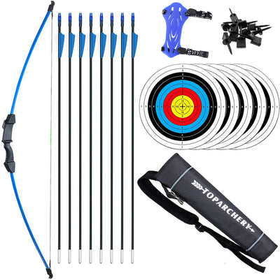 15lbs Archery Takedown Bow and 6x OD 6mm Arrows Set for Kids Teens Youth Hunting Target