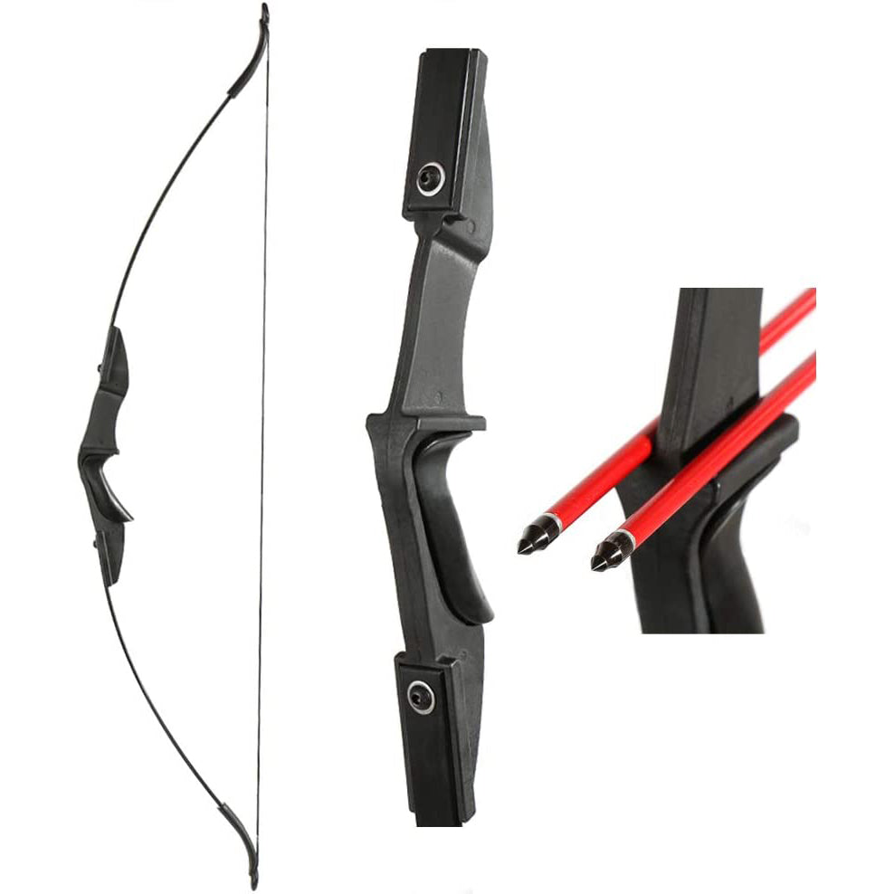 TopArchery 57" Ambidextrous Takedown Youth Recurve Bow and 6x Arrow Set Archery for Beginner Teenagers Right Left Hand 20-40lbs