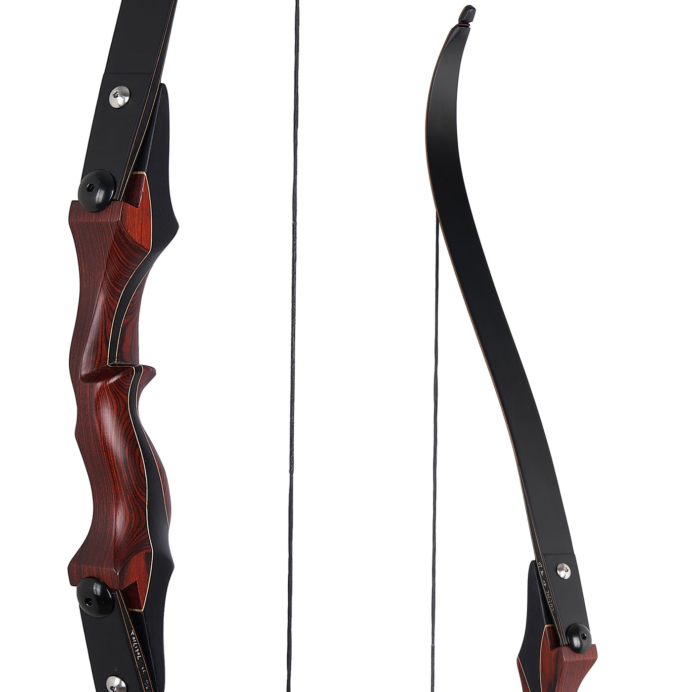 58" TopArchery Fire Phoenix ILF Wood Laminated Takedown Recurve Archery Bow Red Riser Hunting 25-50lbs