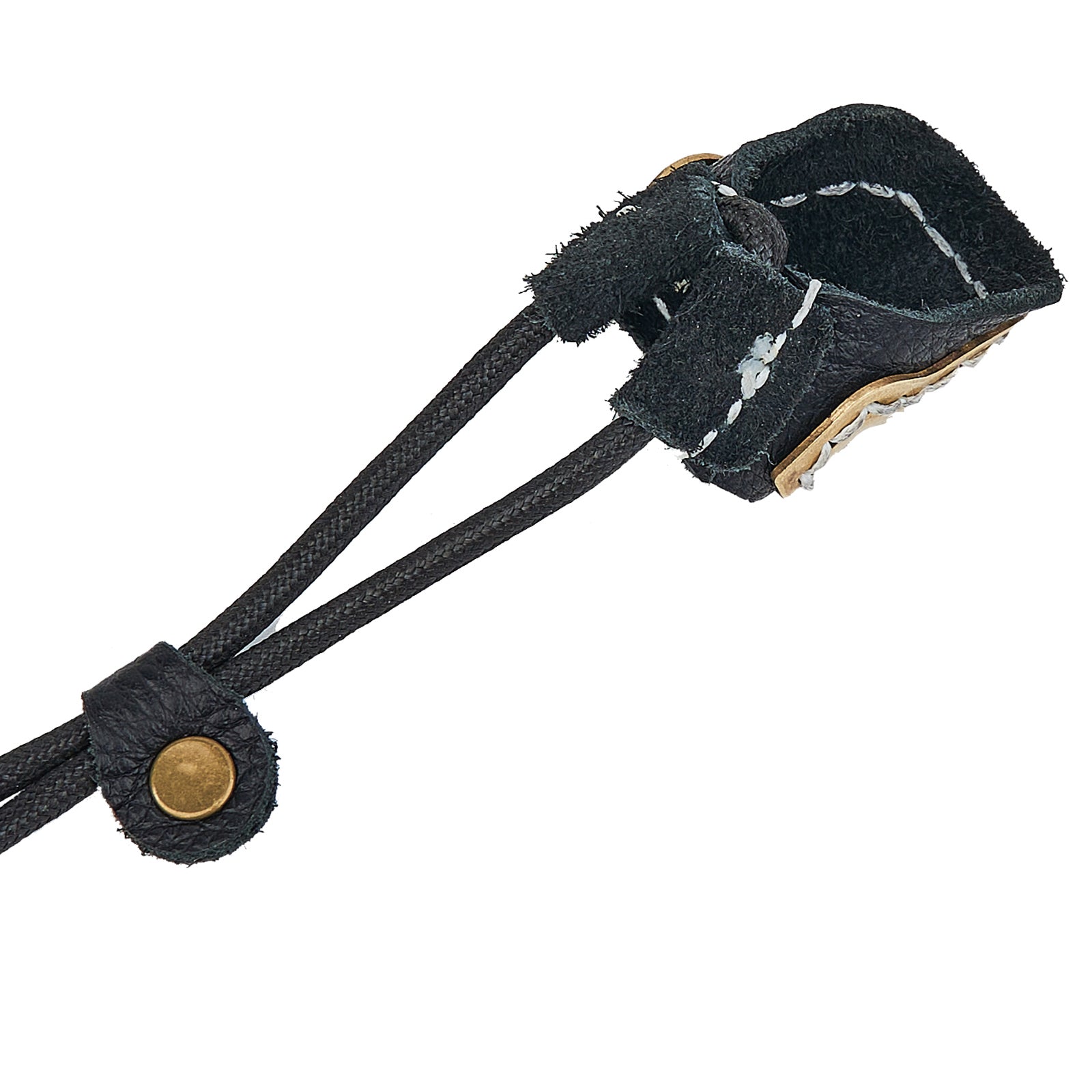 Leather Brass Archery Thumb ring with Wrist Strap for Recurve Traditio