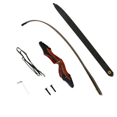 60" Laminated Takedown Recurve Bow Red Riser