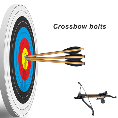 36x 6.5" Alloy Crossbow Bolts 50-80lbs Pistol Archery Shooting Steel Tips