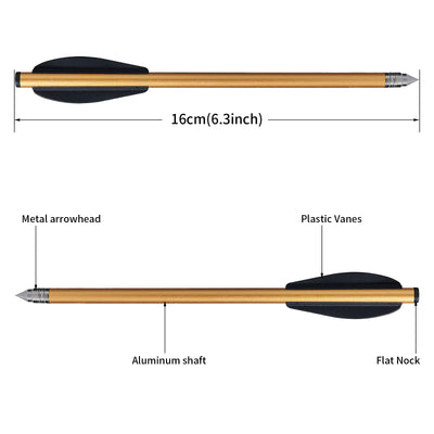 36x 6.5" Alloy Crossbow Bolts 50-80lbs Pistol Archery Shooting Steel Tips