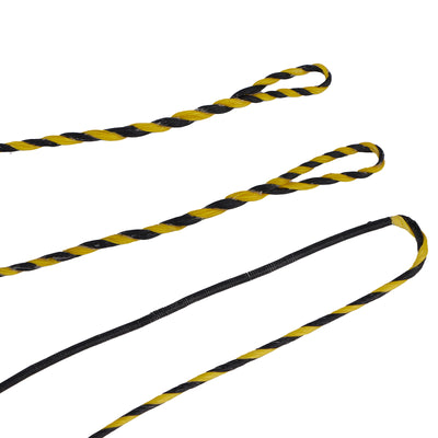 53"/57" Black/Yellow Flemish Twist Bowstring For Takedown Hunting Bow