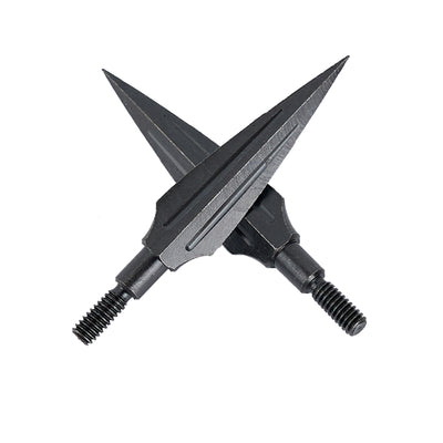 12x 120 Grain Fuller Groove Archery Arrowheads Broadheads Carbon Steel Black
