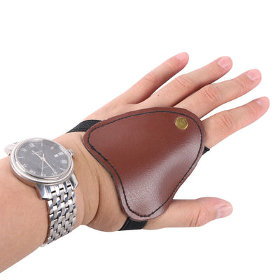 Black/Brown Archery Hand Guard Shooting Glove for Traditional Recurve Bow Hunting
