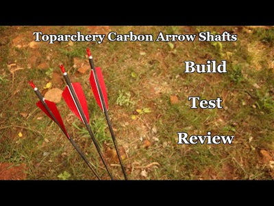TopArchery 33" ID 6.2mm Straightness 0.003 Spine 300/350/400/500/600 Pure Carbon Archery Arrows Shafts Black