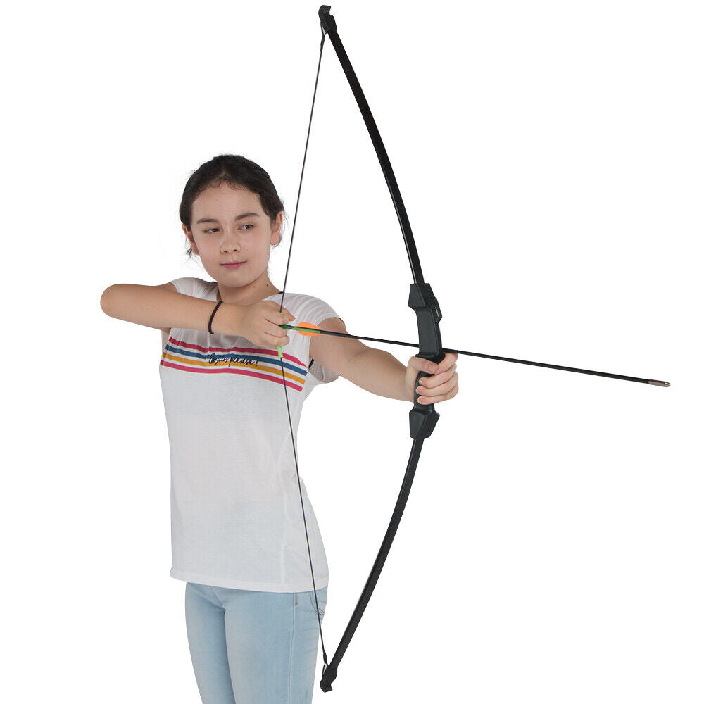15lbs Archery Takedown Recurve Bow and 6x Arrows Set for Kids Garden Games Target Practice