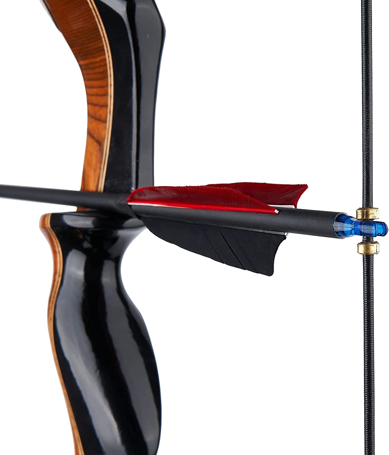 Huntingdoor 20Pcs Bow String Brass Nock Points Clips with Nock Pliers for Compound Recurve Bow Archery Accessories