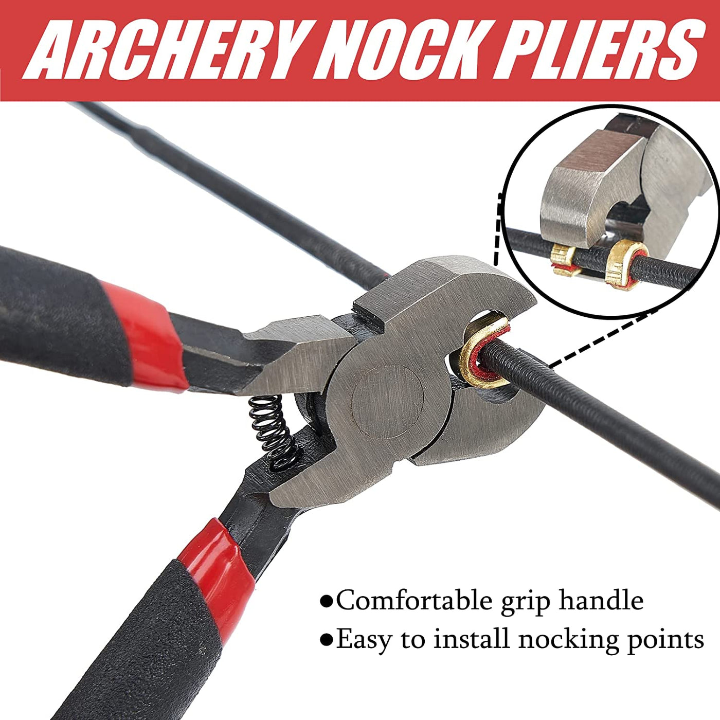 2x6 Pcs Bow String Nocks Set Buckle Clips for Nocking Point Archery