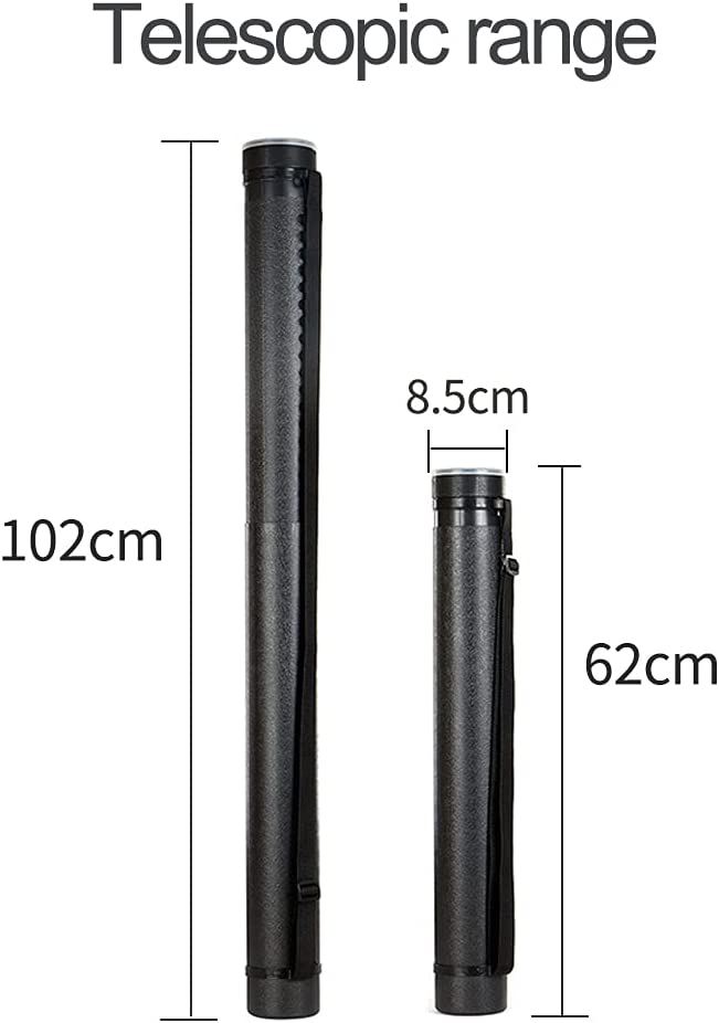 Huntingdoor Archery Arrow Tubes Telescopic Holder Back Quiver Case Carrier Adjustable Shoulder Strap Belt with Rack 2 EVA Foam Separator