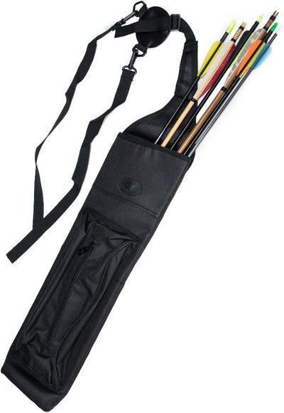 Black Back Arrows Quiver with Belt for Archery