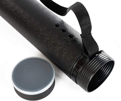 Huntingdoor Archery Arrow Tubes Telescopic Holder Back Quiver Case Carrier Adjustable Shoulder Strap Belt with Rack 2 EVA Foam Separator