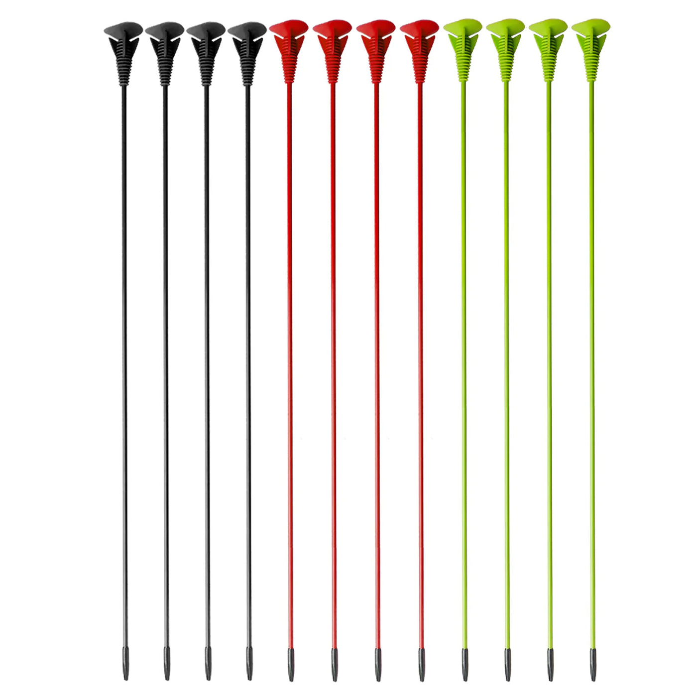 12x 25" Green/Black/Red Kids Fixed Sucker Arrowheads Fiberglass Game Archery Arrows Safe Toy