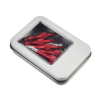 12x 100-grain Red/Silver Screw-in Broadheads with Alloy Box