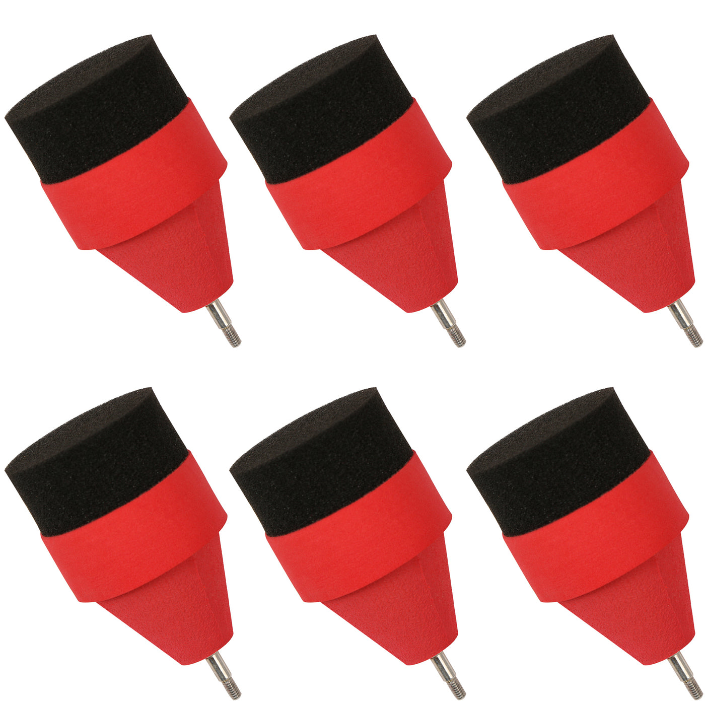 6x Red Sponge Foam Screw-in Arrowheads For Game Archery
