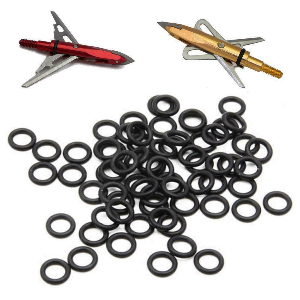100pcs Broadhead Replacement Rubber Bands O-ring Black Arrowheads Accessories