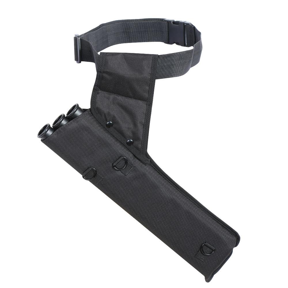 3-Tube Black Waist Quiver